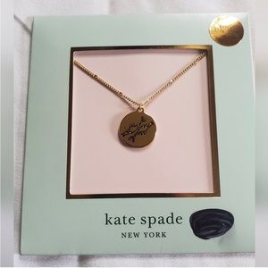 Kate Spade Pisces in the Stars Zodiac Necklace Gold.